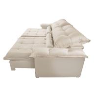 Sofá Vega 02 Módulos De 80cm Br 25cm Meu Sofá Online A294 Linho Creme - 5