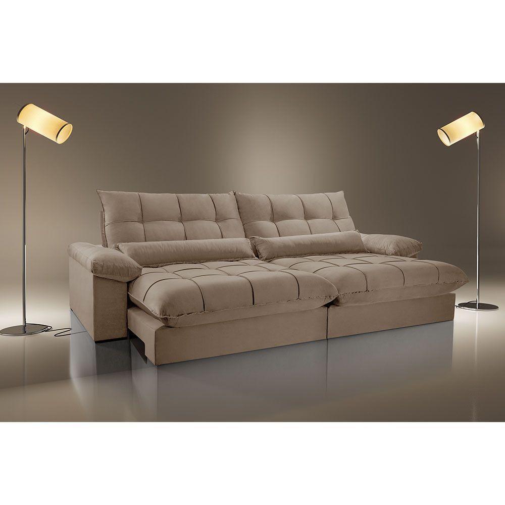 Sofá Liz 02 Módulos De 120cm Br 25cm Meu Sofá Online A226 Linho Bege - 1