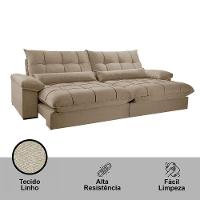 Sofá Liz 02 Módulos De 120cm Br 25cm Meu Sofá Online A226 Linho Bege - 6