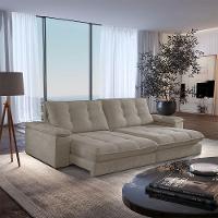 Sofá Dublin 02 Módulos De 120cm Br25cm Meu Sofá Online B002 Veludo Capuccino - 1