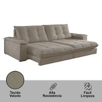 Sofá Dublin 02 Módulos De 120cm Br25cm Meu Sofá Online B002 Veludo Capuccino - 7