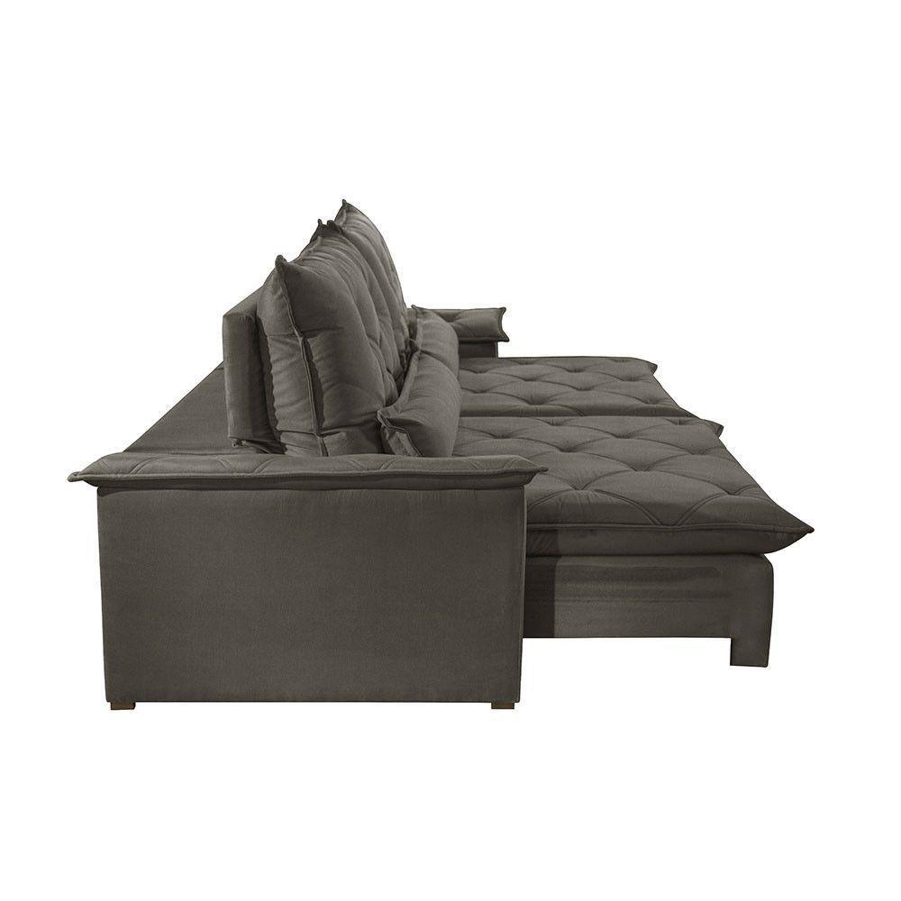 Sofá Melt 02 Módulos 80cm Br 25cm Meu Sofá Online A231 Linho Cinza Escuro - 5