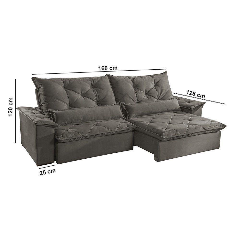 Sofá Melt 02 Módulos 80cm Br 25cm Meu Sofá Online A231 Linho Cinza Escuro - 6