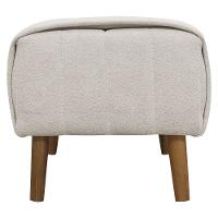 Kit 2 Puffs Decorativos Verso Retangular Bouclé Premium - Bege Buclê - 7