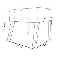 Kit 2 Puffs Decorativos Firenze Retangular - Preto Corino - 3