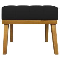 Kit 2 Puffs Decorativos Firenze Retangular - Preto Corino - 5