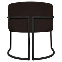 Kit 2 Poltronas Recepção Luna Base De Ferro Preta - Marrom Corino - 9