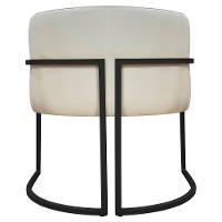 Kit 2 Poltronas Recepção Luna Base De Ferro Preta - Bege Corino - 9