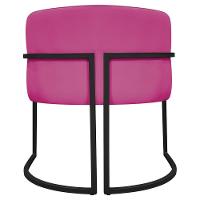 Kit 2 Poltronas Recepção Luna Base De Ferro Preta - Pink Corino - 9