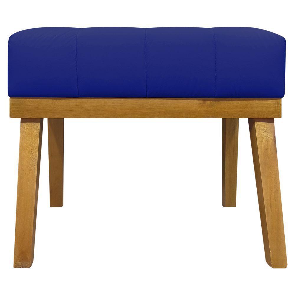 Puff Decorativo Retangular Firenze - Azul-royal Corino - 4