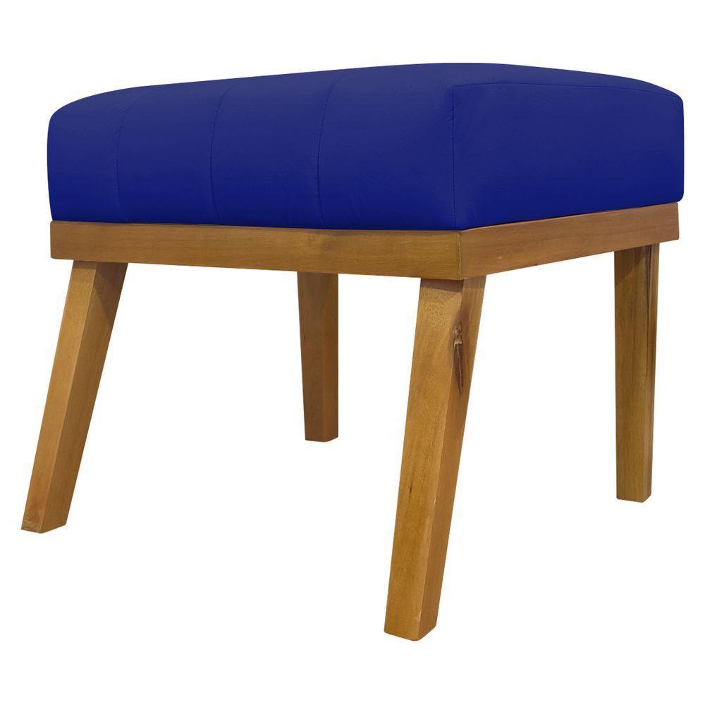 Puff Decorativo Retangular Firenze - Azul-royal Corino - 5