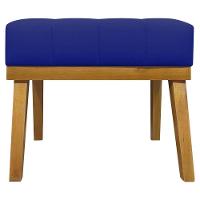 Puff Decorativo Retangular Firenze - Azul-royal Corino