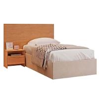 Painel Cama Box Madeirado Solteiro Prime C- 1 Mesa E 1 Gaveta Freijo Cumaru - Novo Horizonte - 1