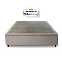 Conjunto Box Baú Casal Hellen Espuma Premium D33 Bege