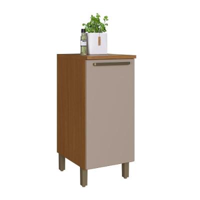 Balcão Indekes Imperial 1 Porta 40cm C/ Tampo Freijo/camurça