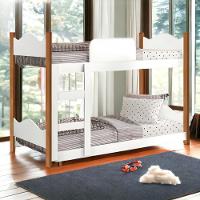 Beliche Encanto Branca E Nature Com 02 Colchões Gabrielli - 1