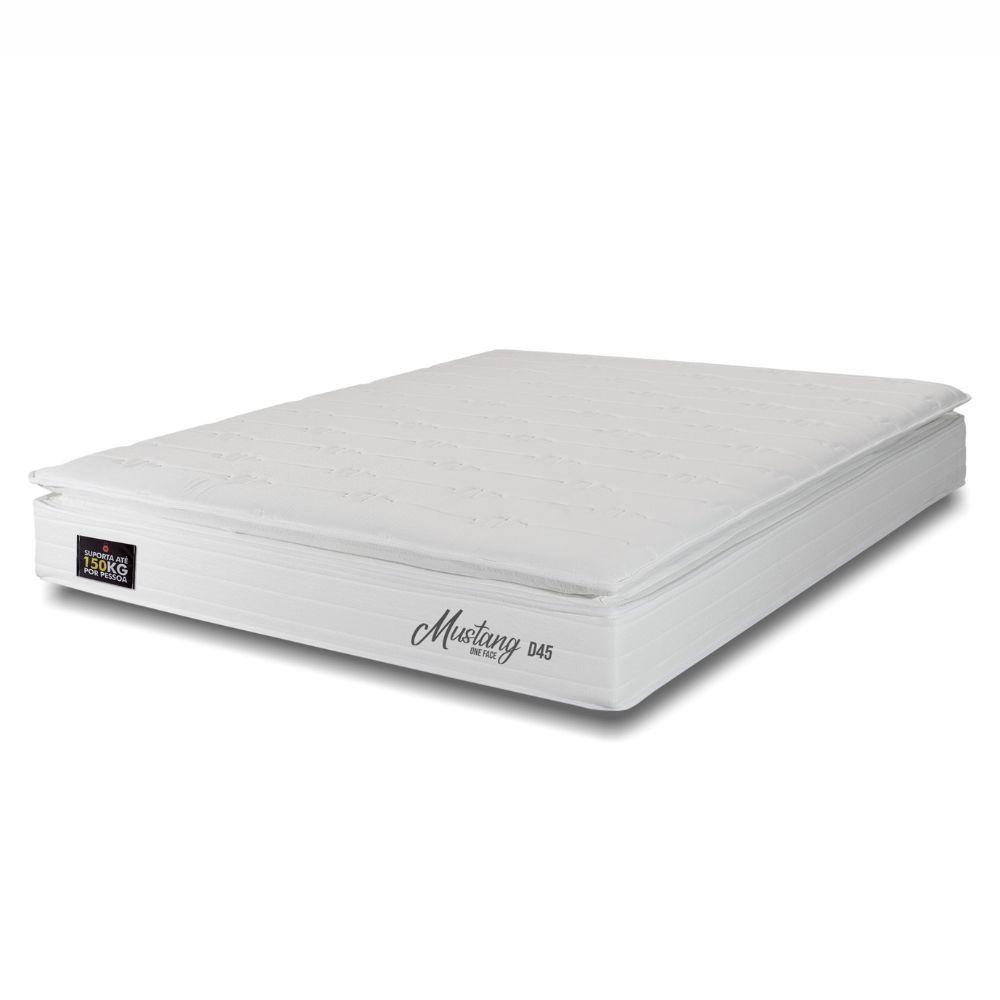Colchão Casal Hellen Mustang One Face D45 1,38x1,88x0,30 Branco - 1