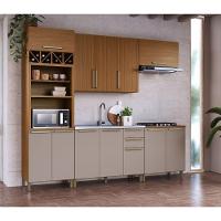 Balcão Indekes Imperial 2 Portas 3 Gavetas 1,20 S/ Tampo Freijo/camurça - 3