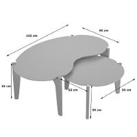 Conj. Mesas De Centro Verde Floresta Freijó - 3