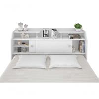 Cabeceira Elisa Casal Framar Box 1,38cm Branco Preto - 3