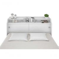 Cabeceira Elisa Casal Framar Box 1,38cm Branco Preto - 5