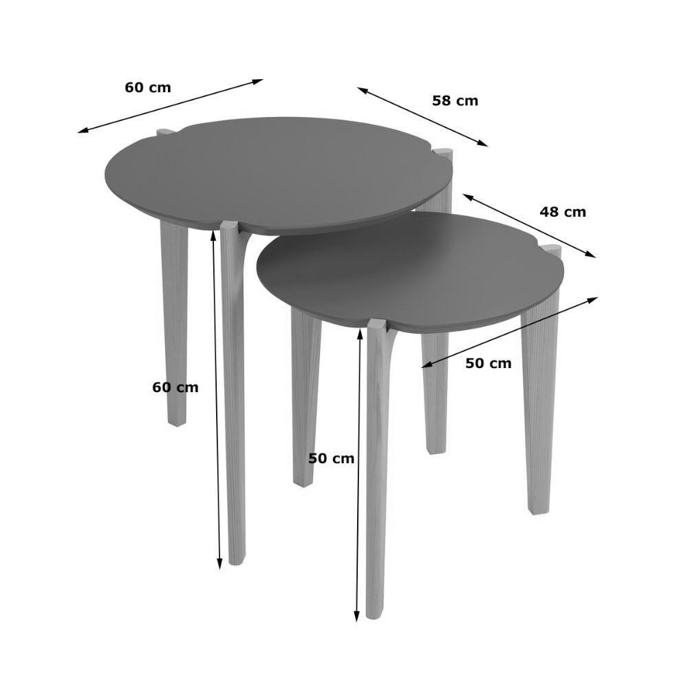 Conj. Mesas Laterais Florida Verde Floresta Freijó Lukaliam - 3