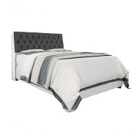 Cabeceira Box Queen 1,58 Isis Branco Com Capitonê Preto