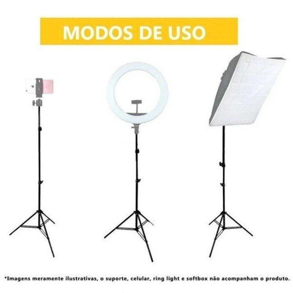 Tripé 1.60m Para Iluminador Ring Light Selfie De Led - 3