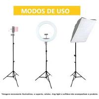 Tripé 1.60m Para Iluminador Ring Light Selfie De Led - 3