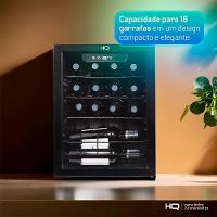 Adega de Vinhos Compressor HQ 48 Litros 16 Garrafas Preto HQ-AV16H 127V - 10