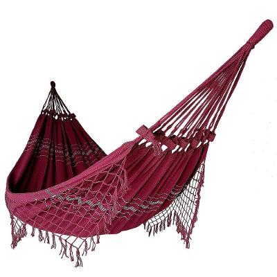 Rede De Dormir Casal Balanço De Algodão Vinho