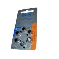 6x Baterias Aparelho Auditivo 13 Pr48 1,45v Elgin Zinco Ar13 - 1