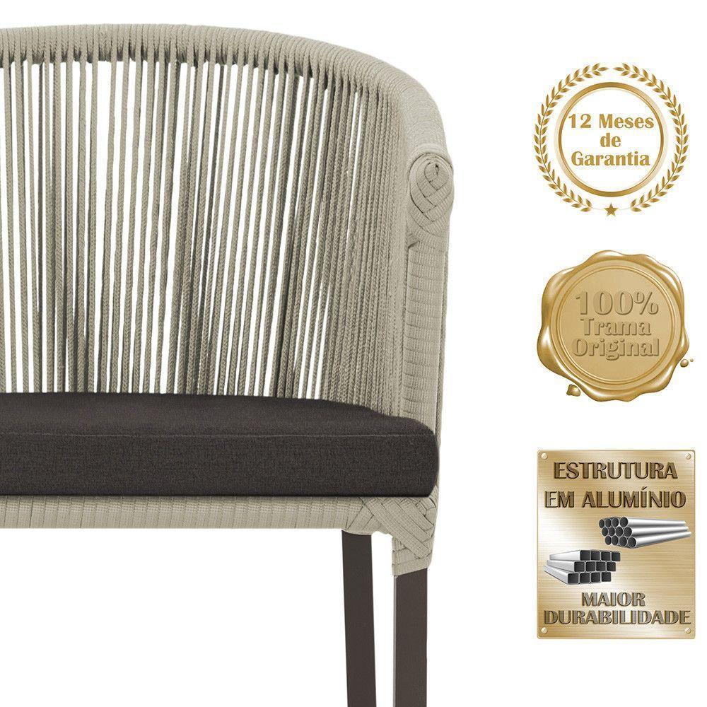 8 Cadeiras De Jantar área Noronha Marrom E9 Trama Original Rami - 6