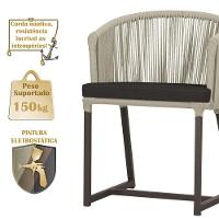 8 Cadeiras De Jantar área Noronha Marrom E9 Trama Original Rami - 2