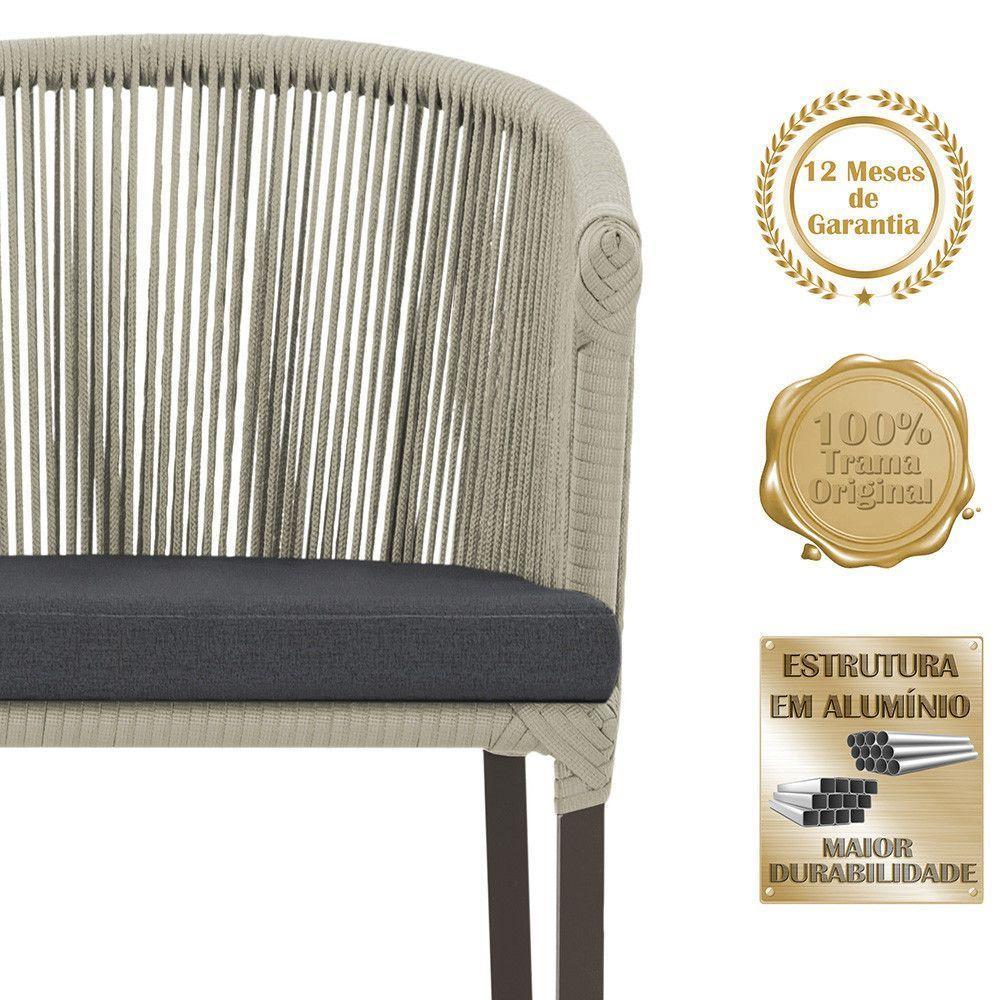 8 Cadeiras De Jantar área Noronha Marrom E11 Trama Original Rami - 3