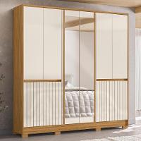 Guarda Roupa Casal Alasca 10 Portas Freijó/off White Com Espelho - Moval - 2