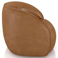 Kit Sofá 4 Lugares Eron 318cm Com Poltrona Giratória Angelina M03 Couríssimo Whisky - Lyam Decor - 10