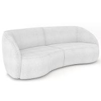 Sofá 4 Lugares Para Sala Living Orgânico 240cm Eron M03 Bouclê Branco - Lyam Decor - 2