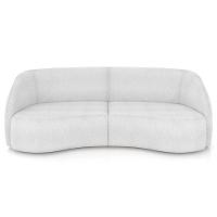 Sofá 4 Lugares Para Sala Living Orgânico 240cm Eron M03 Bouclê Branco - Lyam Decor - 3