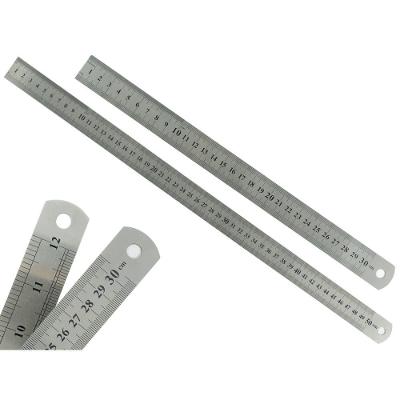 Kit 2 Réguas Metal Leve Aço Inoxidável 30 e 50cm