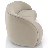 Sofá 4 Lugares Para Sala Living Orgânico 318cm Eron M03 Veludo Bege - Lyam Decor - 6