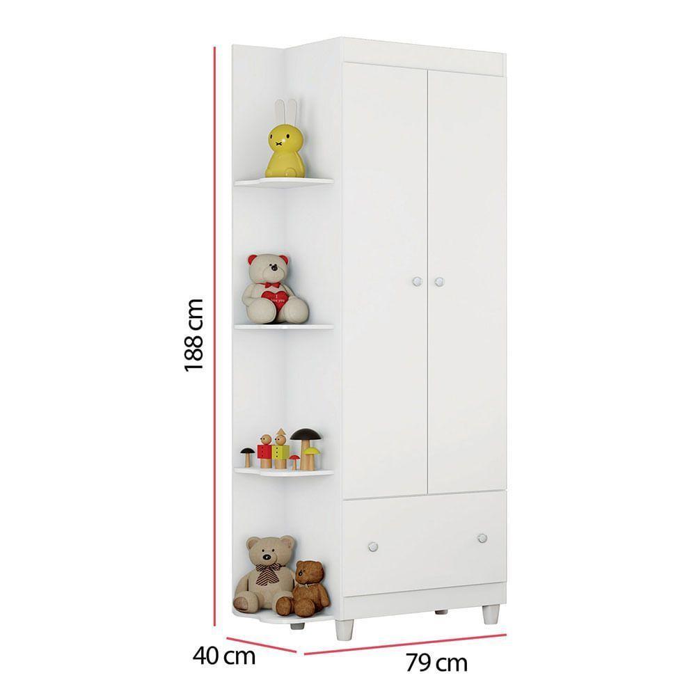 Guarda Roupa Infantil Gutti 2 Portas Flex 3 Cores Em 1 - 2