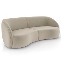 Sofá 4 Lugares Para Sala Living Orgânico 288cm Eron M03 Veludo Bege - Lyam - 2