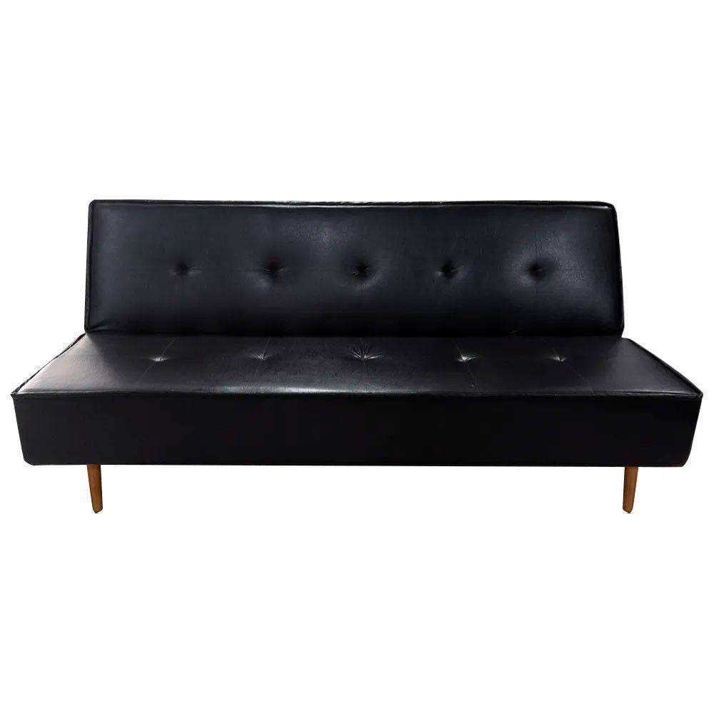 Sofá Cama Silver 3 Lugares 1,92 Shop Das Cabeceiras Preto - 1