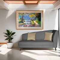 Recamier Heitor 185cm Com Almofada Lado Esquerdo Sintético Cinza Bege - 7