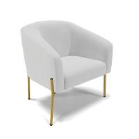 Cadeira Sala De Jantar Pé De Ferro Dourado Kit 2 Stella Linho D03 - D\'rossi Cor Cinza