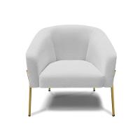 Cadeira Sala De Jantar Pé De Ferro Dourado Kit 2 Stella Linho D03 - D\'rossi Cor Cinza - 7