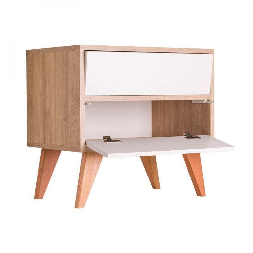 Sapateira Retrô Vicenza Carvalho E Branco 60 X 40cm - 3