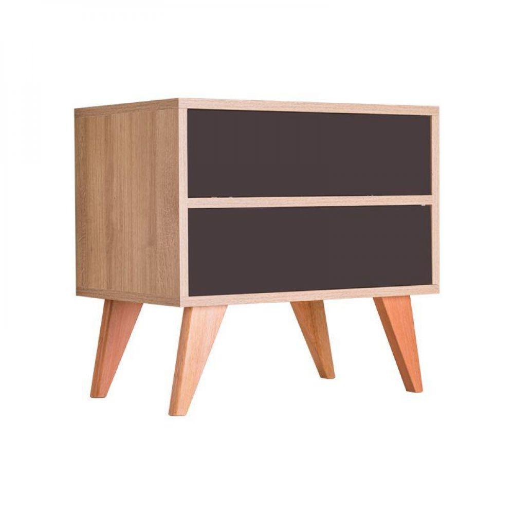 Sapateira Retrô Vicenza Carvalho E Grafite 60 X 40cm - 1