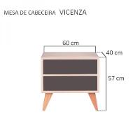 Sapateira Retrô Vicenza Carvalho E Grafite 60 X 40cm - 2